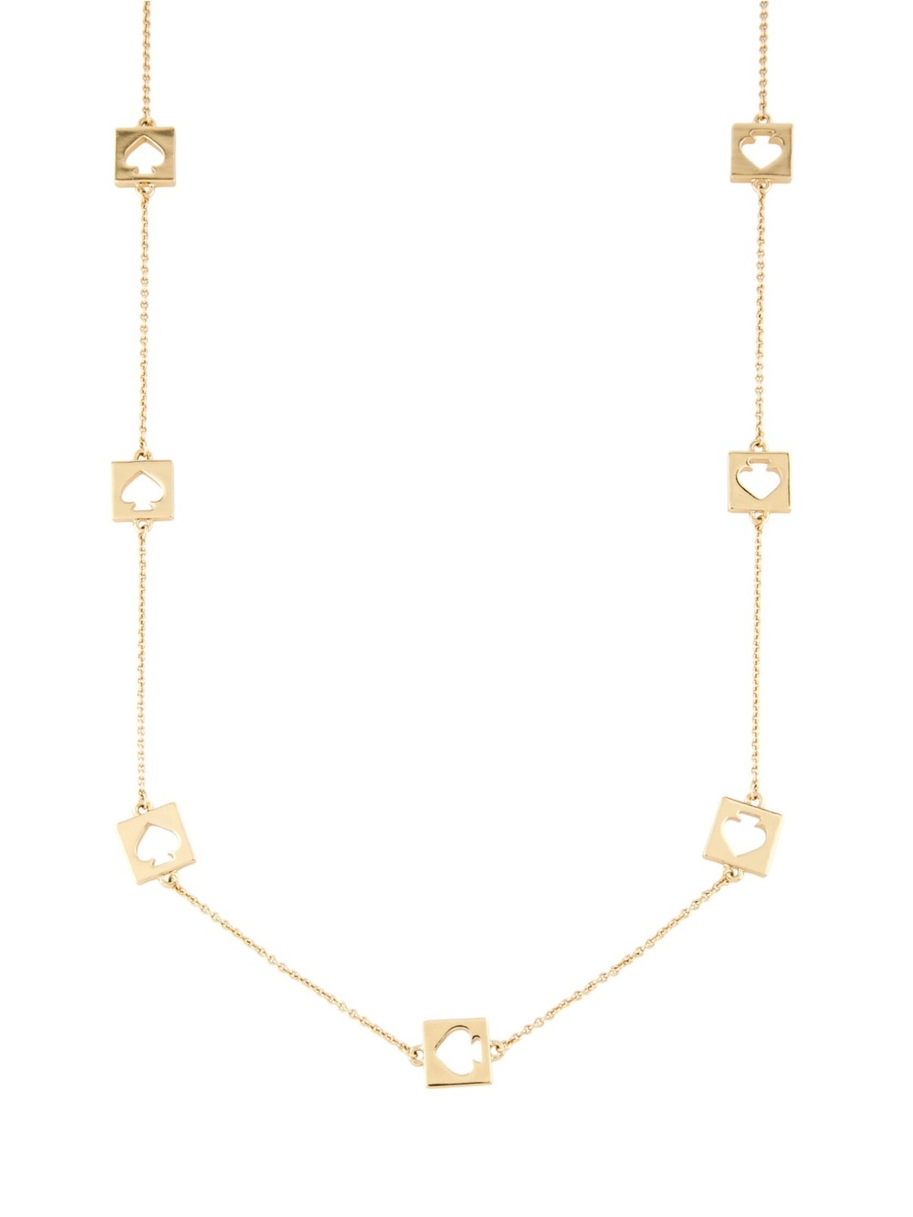 kate spade Gold Spade Hole Punch Cutout Station Necklace